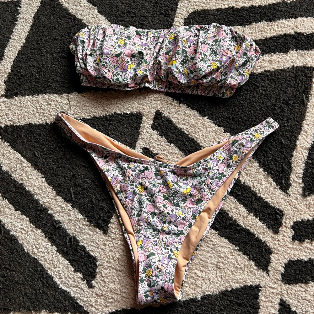 Floral two piece swimsuit
